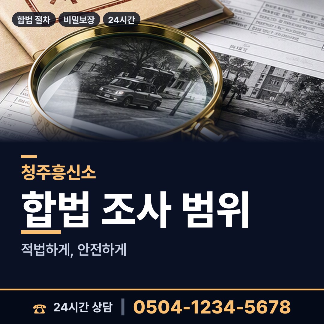 청주 수곡1동 배우자외도탐정 상담 안내